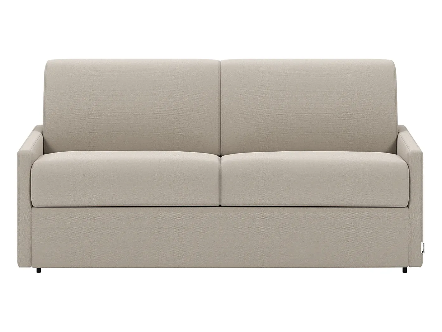 Vente-unique Sofá*Sofá cama 3 lugares colchão de 22 cm tecido cinzento CALIFE Bege