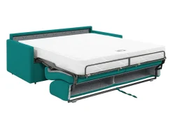 Sofá cama 3 lugares colchão de 18 cm tecido cinzento CALIFE*Vente-unique Best