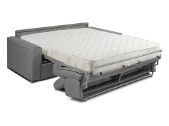 Vente-unique Sofá*Sofá cama 2 lugares colchão de 18 cm tecido VIZIR Bege