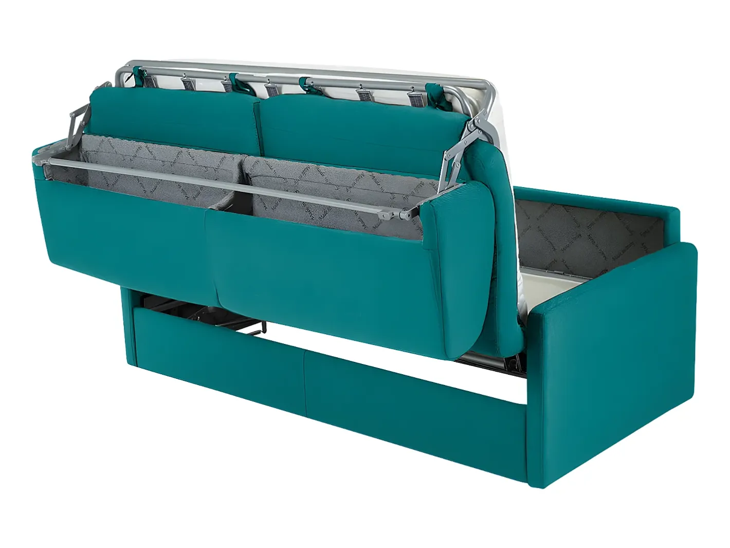 Sofá cama 4 lugares rapidamente convertível em tecido Cinza CALIFE*Vente-unique Best
