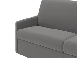Best Sofá cama 2 lugares rapidamente convertível em tecido Cinza CALIFE Sofá