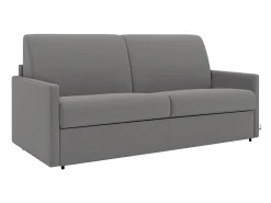 Best Sofá cama 2 lugares rapidamente convertível em tecido Cinza CALIFE Sofá