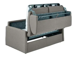 Best Sofá cama 2 lugares rapidamente convertível em tecido Cinza CALIFE Sofá