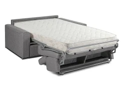 Vente-unique Sofá*Sofá cama 3 lugares rapidamente convertível em tecido Cinza VIZIR Bege