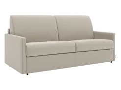 Vente-unique Sofá*Sofá cama 3 lugares rapidamente convertível em tecido Cinza CALIFE Bege