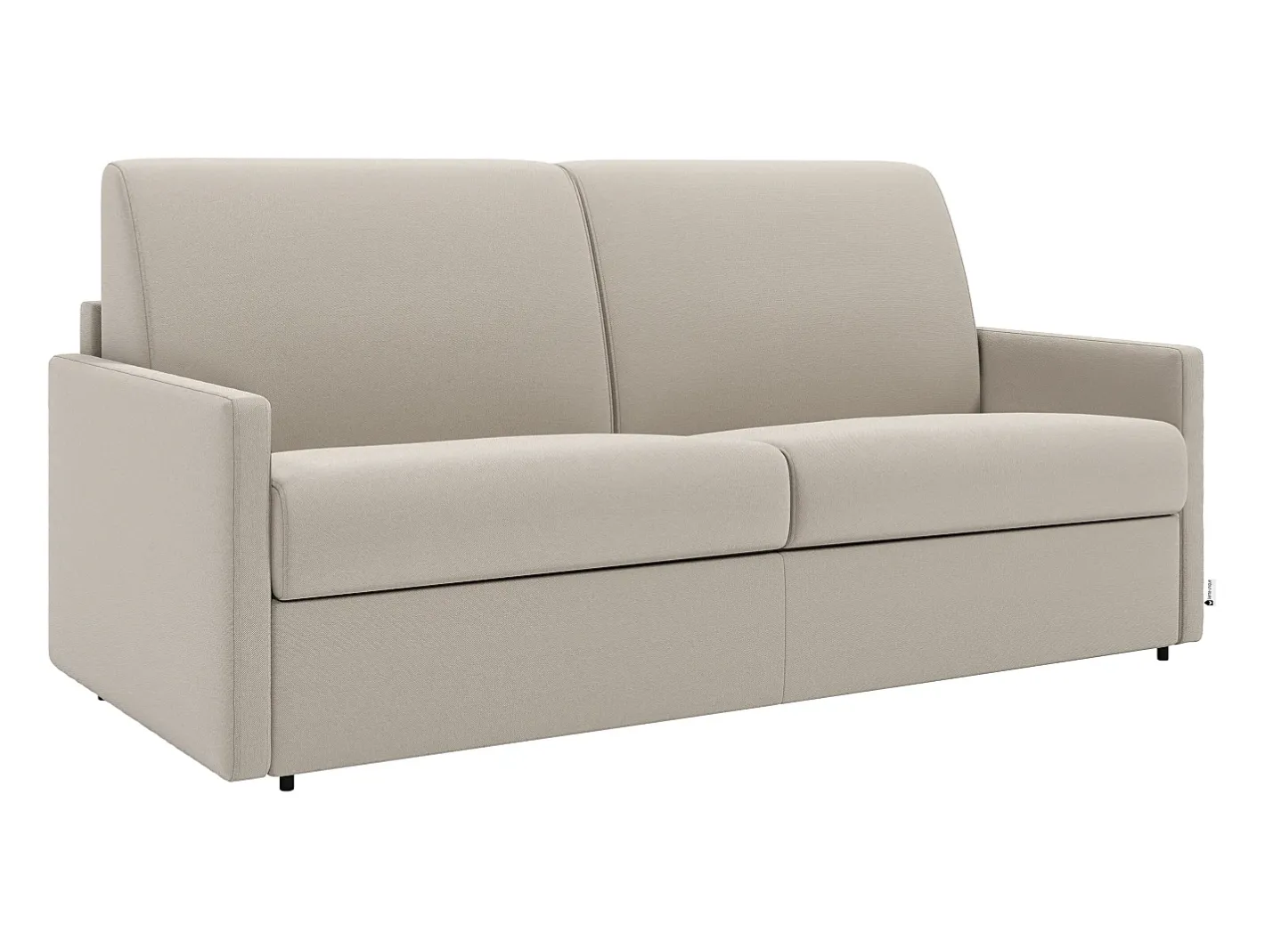Vente-unique Sofá*Sofá cama 3 lugares rapidamente convertível em tecido Cinza CALIFE Bege