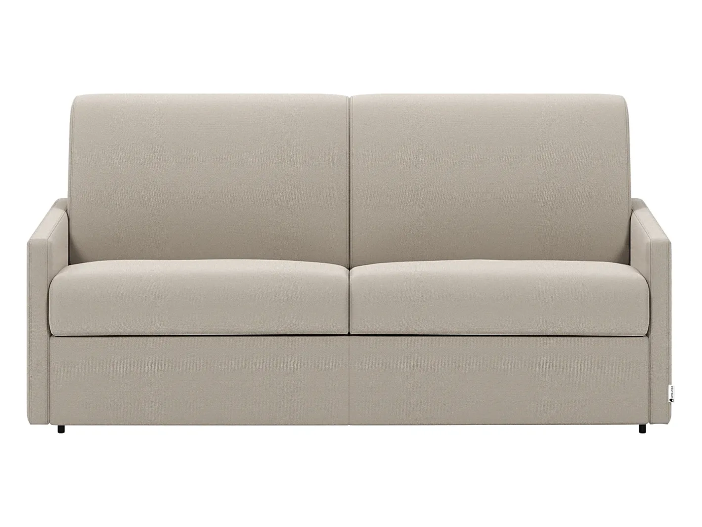 Vente-unique Sofá*Sofá cama 3 lugares rapidamente convertível em tecido Cinza CALIFE Bege