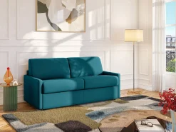Sofá cama 2 lugares rapidamente convertível 22 cm tecido cinzento CALIFE^Vente-unique New