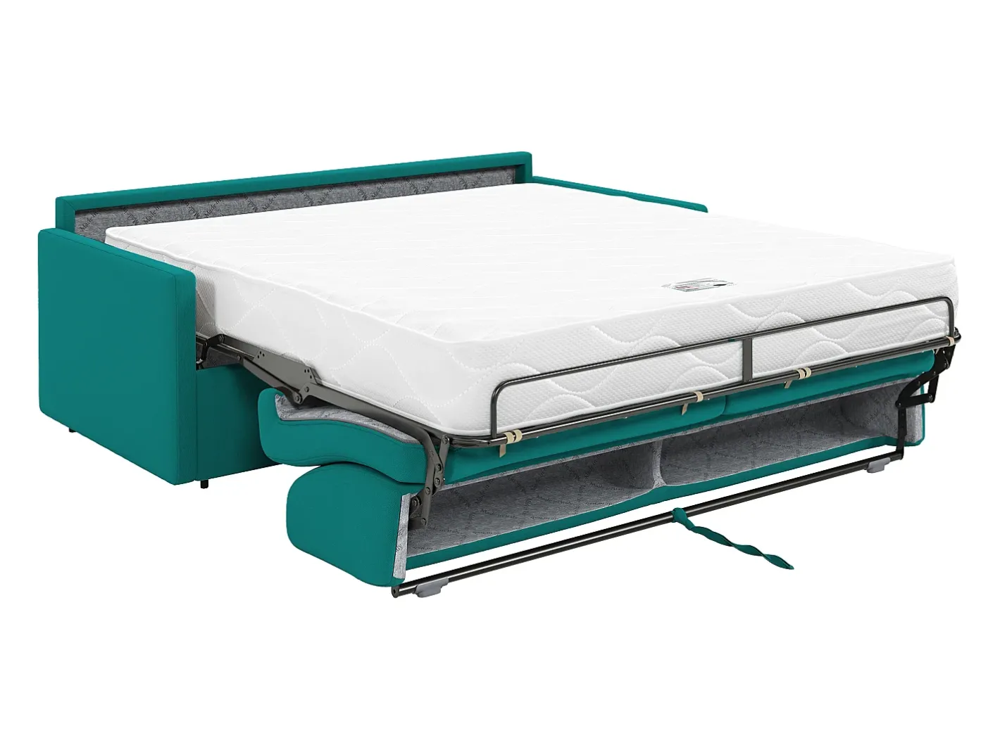 Sofá cama 2 lugares rapidamente convertível 22 cm tecido cinzento CALIFE^Vente-unique New