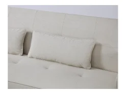 Clearance Sofá Cama Conversível 3 Lugares Veludo Cotelê Copenhaga Escandinavo Confortável e Prático Sofá