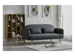 Concept-Usine Sofá*Sofá Cama Conversível Escandinavo 3 Lugares Cinza SOTCHI - Estilo Moderno e Tendência Cinzento