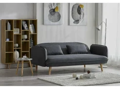 Concept-Usine Sofá*Sofá Cama Conversível Escandinavo 3 Lugares Cinza SOTCHI - Estilo Moderno e Tendência Cinzento