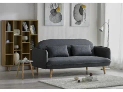 Concept-Usine Sofá*Sofá Cama Conversível Escandinavo 3 Lugares Cinza SOTCHI - Estilo Moderno e Tendência Cinzento