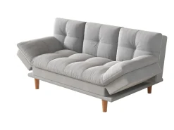 Concept-Usine Sofá*Sofá Cama Modular 3 Lugares Tecido Cinza Claro Kalmar Escandinavo Moderno Cinzento
