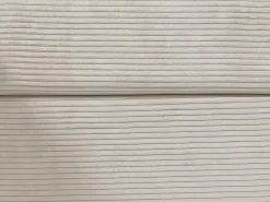Vente-unique Sofá*Sofá canto convertível abert. rápida veludo canelado , cama ripas largas 160cm VIZIR Bege