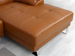 LINEA SOFA Sofá*Sofá canto em pele Caramelo -Canto esquerdo - EXCELSIOR II Camel