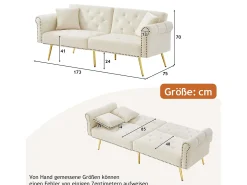 Sofá contemporâneo 2 lugares - Veludo - Encosto ajustável em 3 níveis -*ModernLuxe Discount