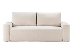 Vente-unique Sofá*Sofá conversível de 3 lugares abertura rápida em tecido texturizado 160 cm colchão 16 cm DAVISO Bege