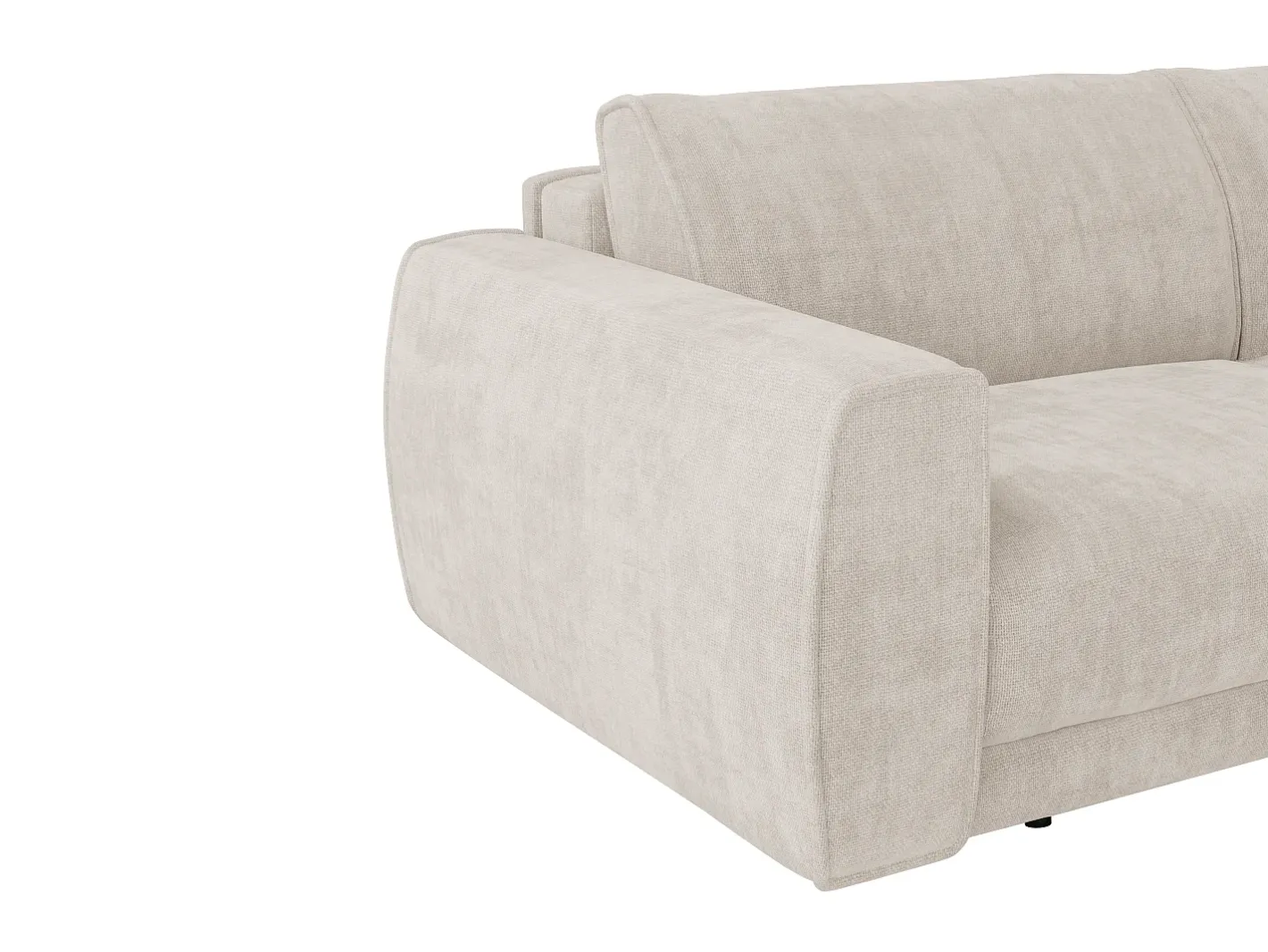 Sofá conversível de 4 lugares express em tecido chenille 160 cm colchão 16 cm VOMERA*Maison Céphy