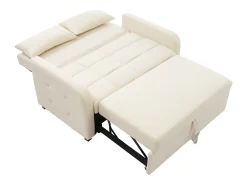 Sofá conversível 127x75x94 cm - Encosto ajustável - Com 2 almofadas -*ModernLuxe