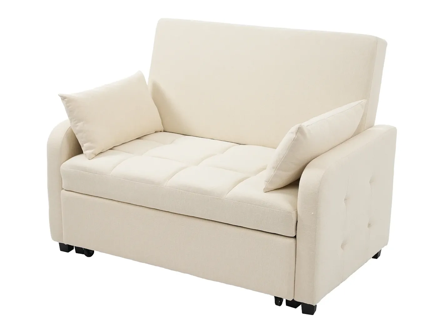 Sofá conversível 127x75x94 cm - Encosto ajustável - Com 2 almofadas -*ModernLuxe