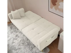 Sofá convertível com encosto ajustável - 2 lugares - Tecido turco francês -^ModernLuxe Best