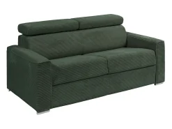 Best Sofá convertível veludo canelado assento memória de forma 140 cm colchão 18cm CALIFE Sofá