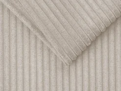 Vente-unique Sofá*Sofá convertível veludo canelado assento memória de forma 140 cm ripas largas 18cm CALIFE Bege