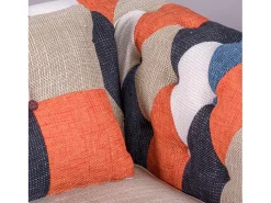 Clearance Sofá de 1 lugar estofado em patchwork - Chesterfield - Retalhos Poltrona
