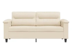 vidaxl Sofá*Sofá de 2 lugares 140 cm tecido de microfibra Bege