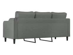 vidaxl Sofá*Sofá de 3 lugares 180 cm tecido cinza-escuro Cinzento