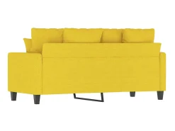 Clearance Sofá de 2 lugares 140 cm tecido amarelo-claro PT110115 Sofá