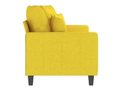 Clearance Sofá de 2 lugares 140 cm tecido amarelo-claro PT110115 Sofá