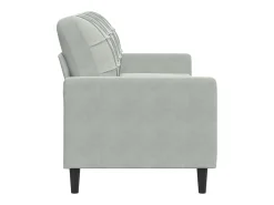 vidaxl Sofá*Sofá de 3 lugares 180 cm veludo -claro Cinzento