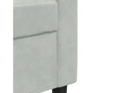 vidaxl Sofá*Sofá de 3 lugares 180 cm veludo -claro Cinzento