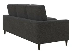 Sofá de 3 lugares com chaise longue em linho cinzento*Dorel Home Hot
