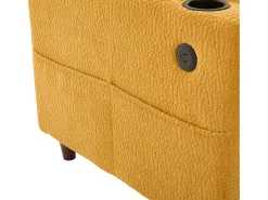 Hot Sofá de 2 lugares com porta USB-C, iluminação LED e bolsos laterais - Tecido chenille - Sofá