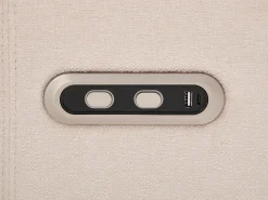 Vente-unique Sofá*Sofá de 2 lugares com relaxamento elétrico em tecido chenille SCAMOCO Bege