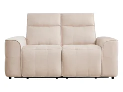Vente-unique Sofá*Sofá de 2 lugares com relaxamento elétrico em tecido chenille SCAMOCO Bege