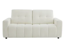 Vente-unique Sofá*Sofá de 3 lugares conversível em tecido chenille colchão 12 cm ISISTIA Bege