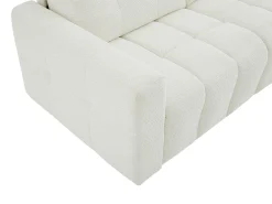 Vente-unique Sofá*Sofá de 3 lugares conversível em tecido chenille colchão 12 cm ISISTIA Bege