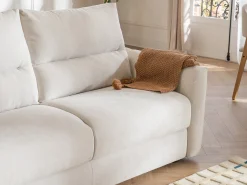 Maison Céphy Sofá*Sofá de 4 lugares conversível abertura rápida tecido chenille 16 cm DOVENA da Bege