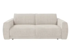 Sofá de 3 lugares conversível express em tecido chenille 140 cm colchão 13 cm VOMERA^Maison Céphy New