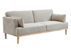 Vente-unique Sofá*Sofá de 3 lugares conversível clique-claque em tecido AMBRILO Bege