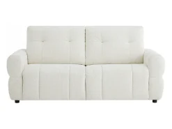Vente-unique Sofá*Sofá de 3 lugares conversível em tecido de chenille colchão 12 cm ECORIA Bege