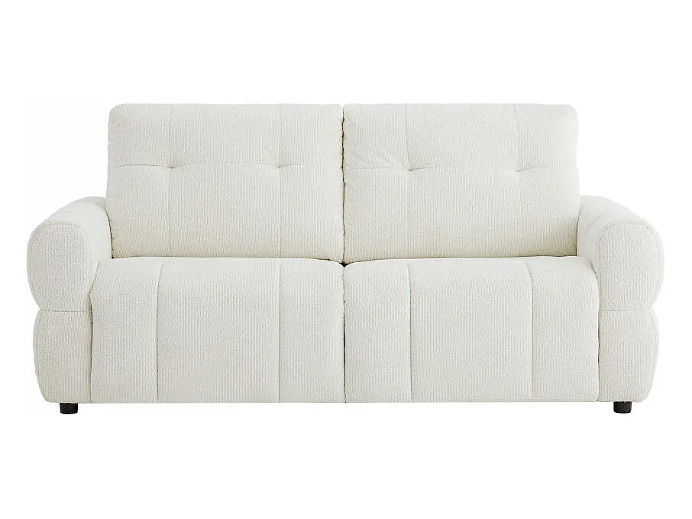 Vente-unique Sofá*Sofá de 3 lugares conversível em tecido de chenille colchão 12 cm ECORIA Bege