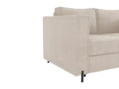 Vente-unique Sofá*Sofá de 3 lugares convertível abertura rápida tecido texturizado colchão 14 cm ELORYA Bege