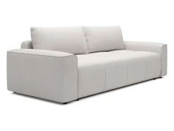 Vente-unique Sofá*Sofá de 4 lugares convertível em tecido texturizado MINTURNO Bege