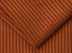 Vente-unique Sofá*Sofá de 3 lugares de abertura rápida em veludo canelado ripas largas - 18cm LORETO Terracota