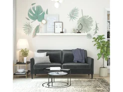 Sofá de 2 lugares em couro ecológico camel^Dorel Home Online